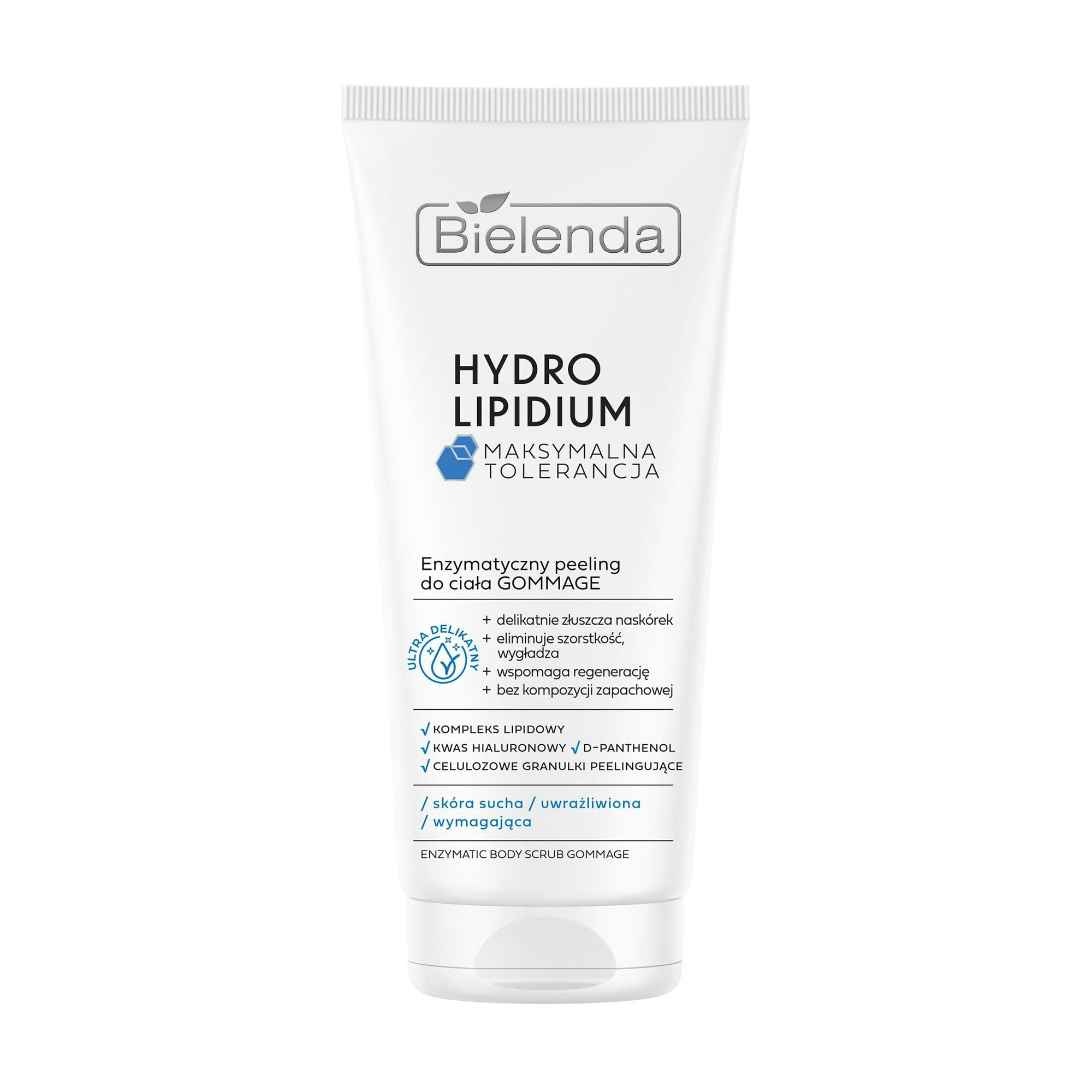 Ферментативний пілінг для тіла Bielenda Hydro Lipidium Enzymatic Body Scrub Gommage, 200 мл